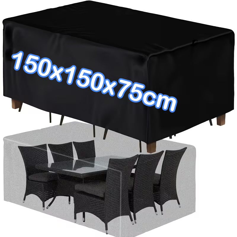 Outdoor Furniture Paint - 150x150x75cm Garden Furniture Cover, Black 210D