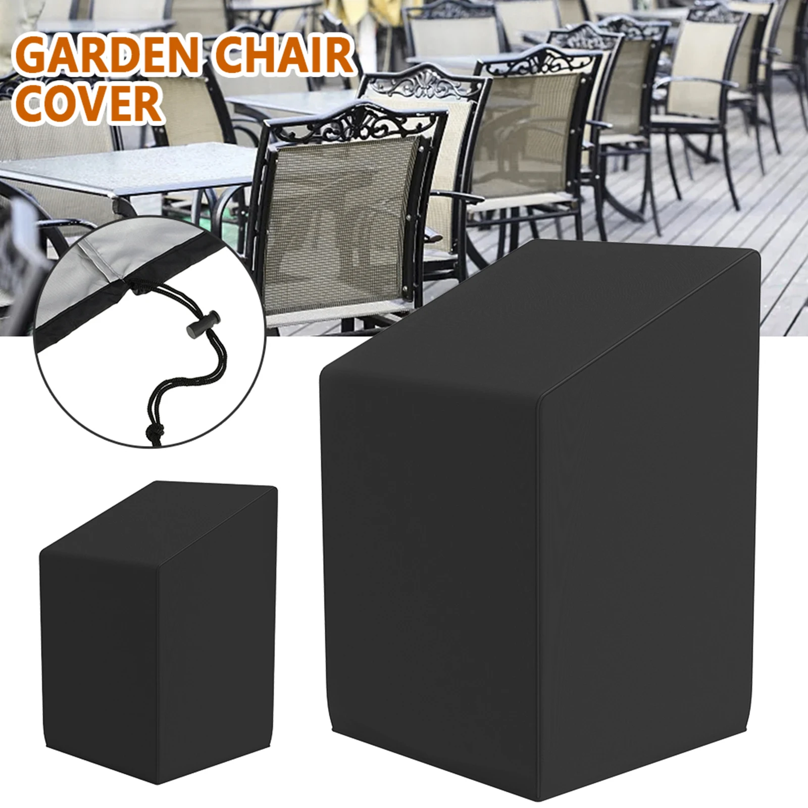 Outdoor Furniture Fabric - Stacked Chair Dust Cover with Storage