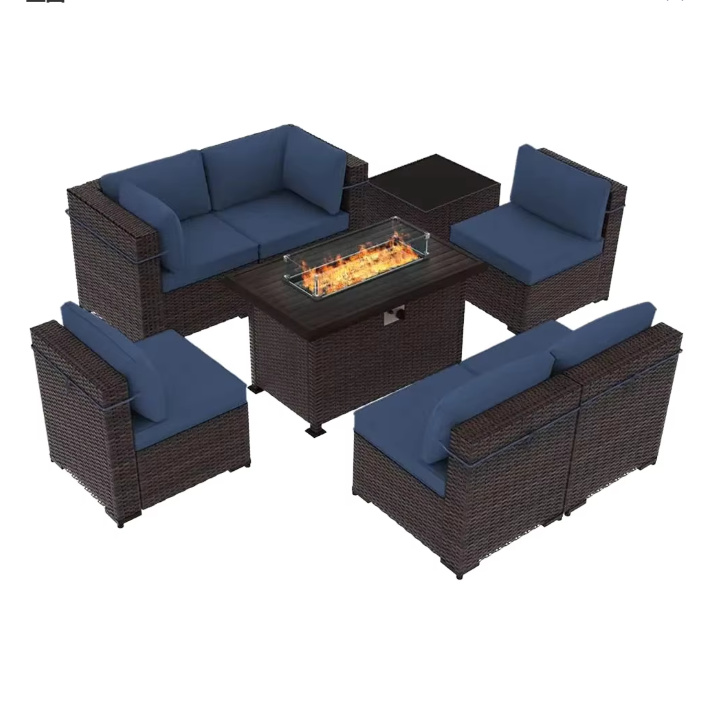 Rattan Lounge Set - kw-Garden Sets Table and Chairs Sofas