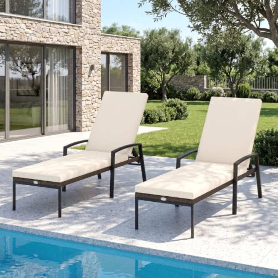 Rattan Lounge Set - Outdoor patio furniture set: rattan wicker