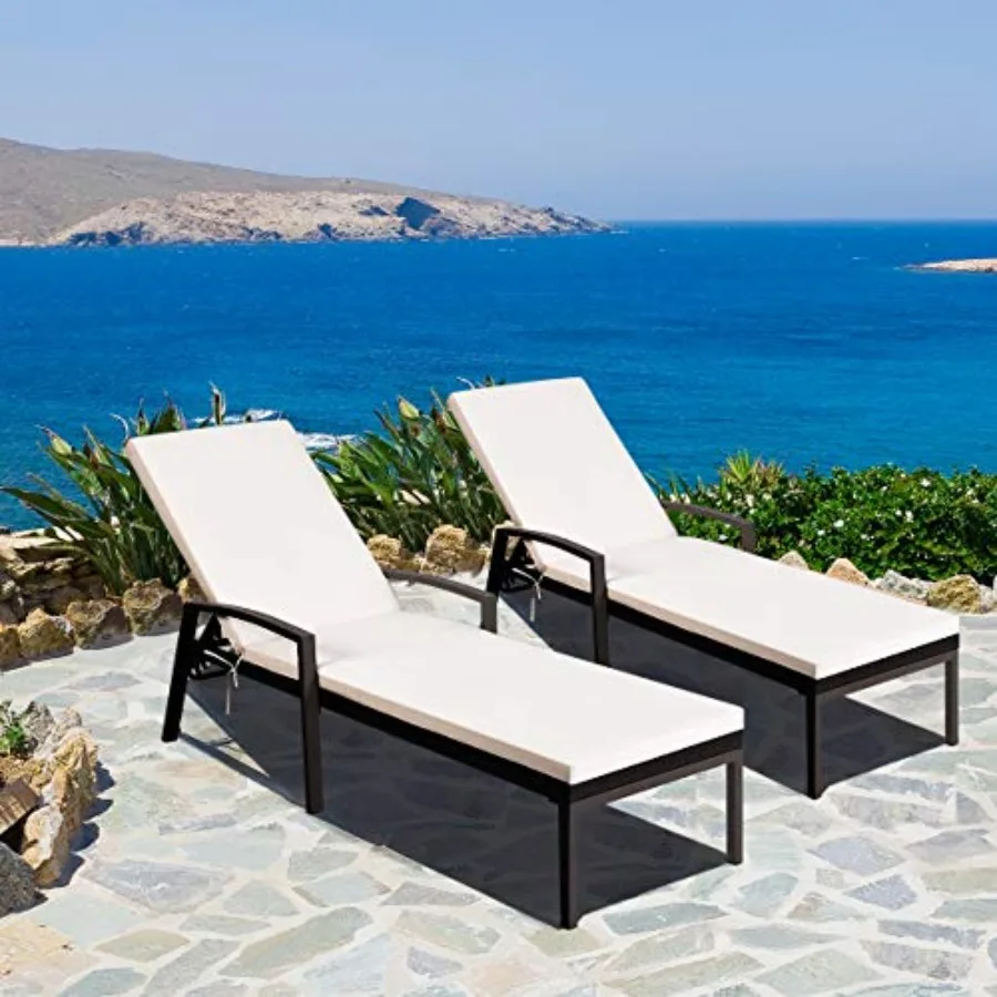 Patio chaise lounge set for ou - Rattan Lounge Set review and price