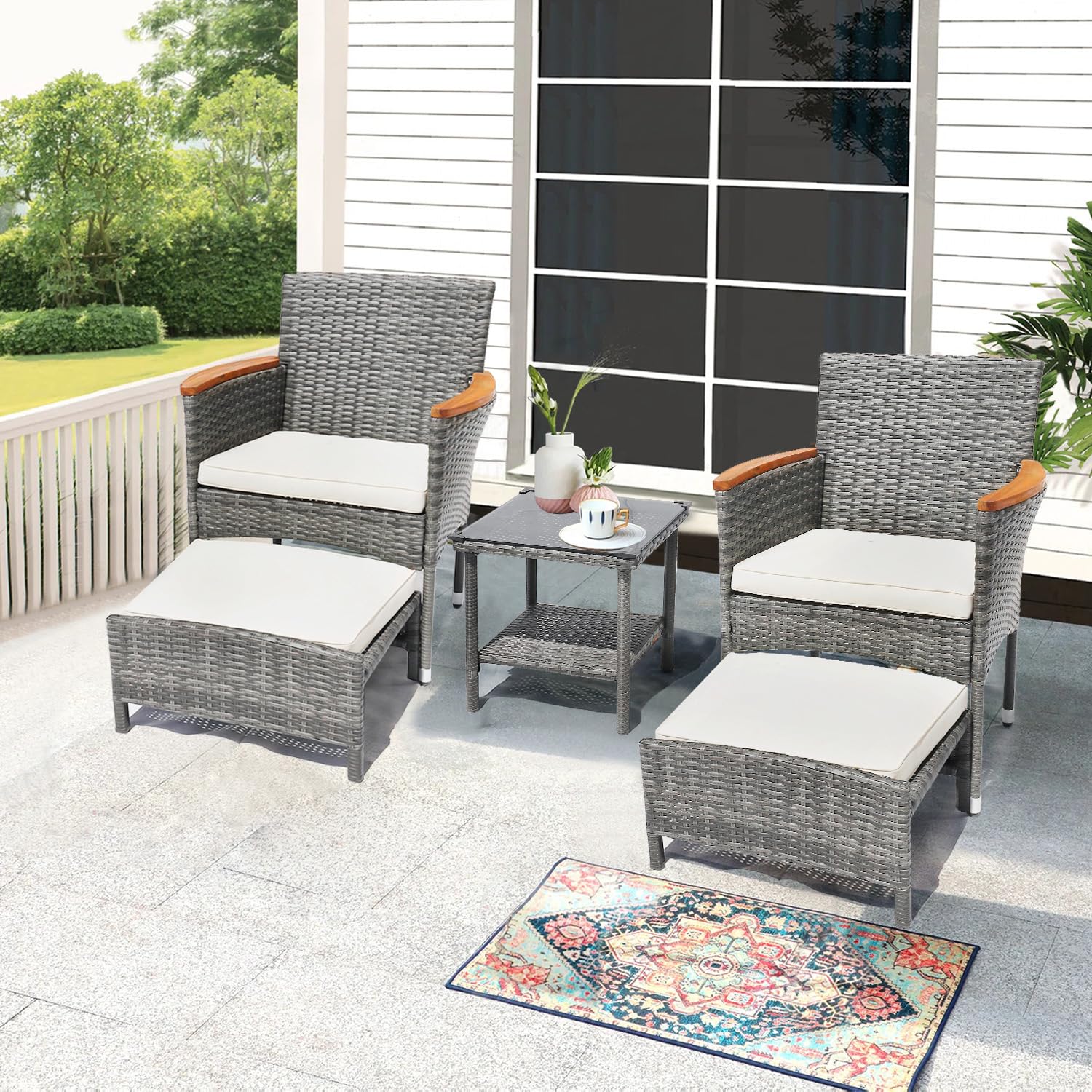 o*-5 PCS Outdoor Patio Furnitu - Outdoor Furniture Ofo review and price