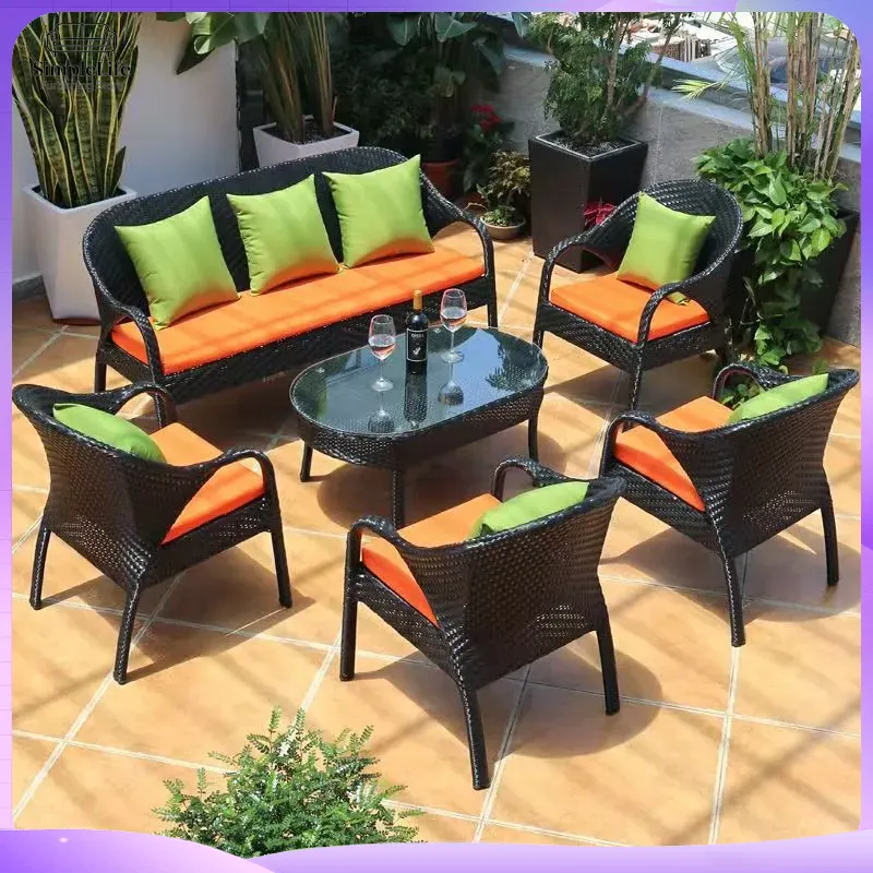 Outdoor Wicker Sofa Set for Pa - Rattan Lounge Set review and price