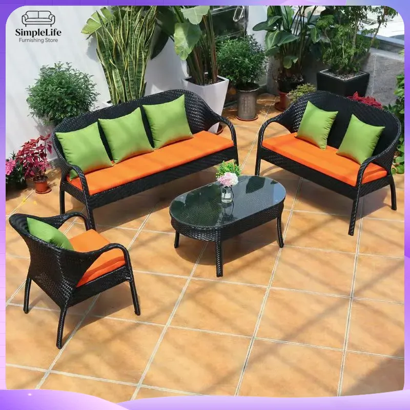 Outdoor Wicker Sofa Set for Pa - Rattan Lounge Set review and price