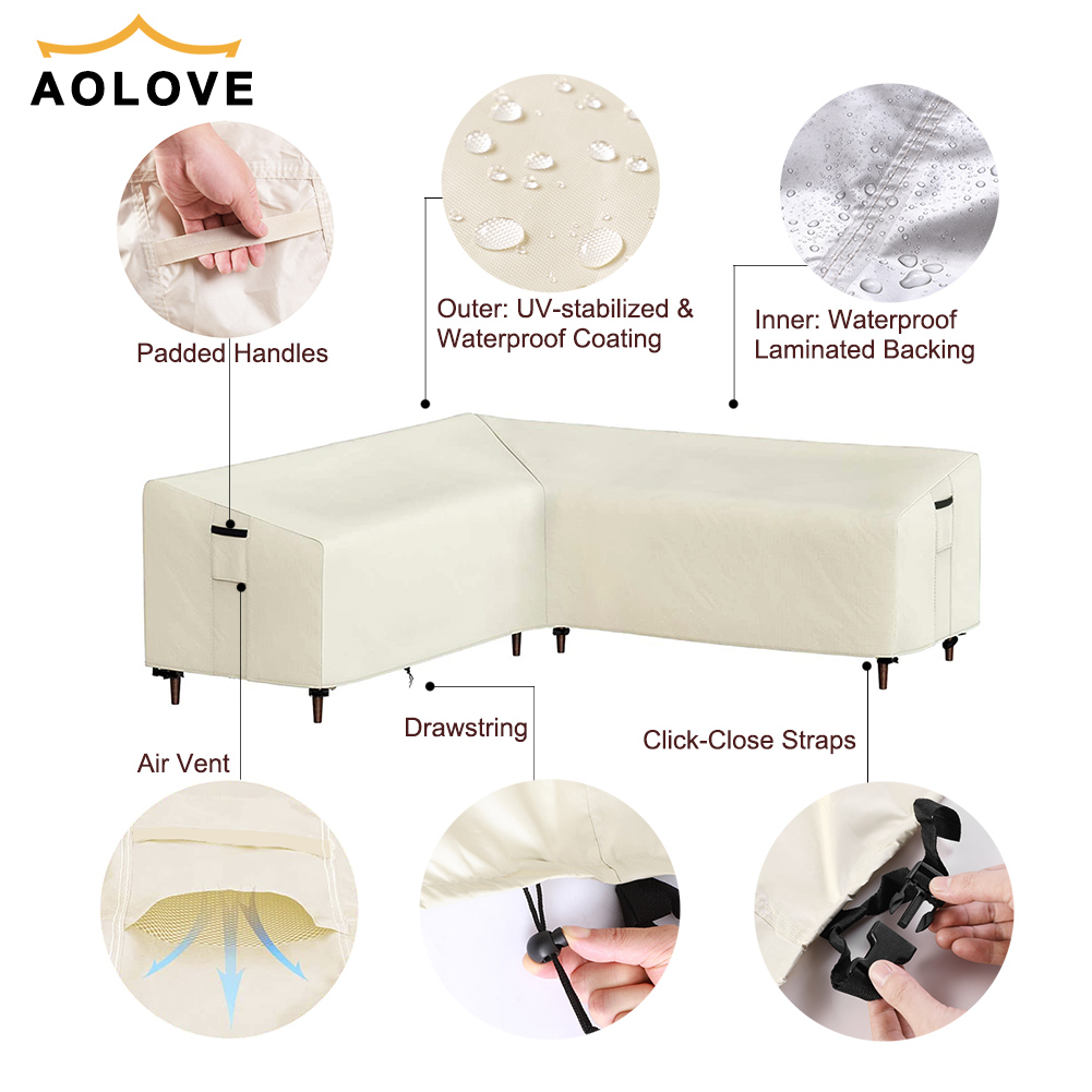 Beige Outdoor L Shape Corner S - Outdoor Furniture Cover Xl review and price