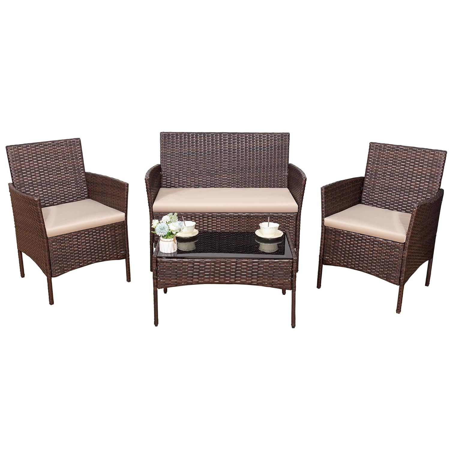 o*-4 Pieces Outdoor Patio Furn - Outdoor Furniture Ofo review and price