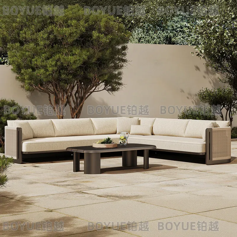 Outdoor Rattan Sofa Set Alumin - Rattan Lounge Set review and price