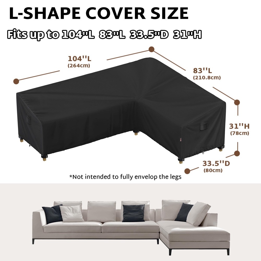 600D Heavy Duty Outdoor L Shap - Outdoor Furniture Cover Xl review and price