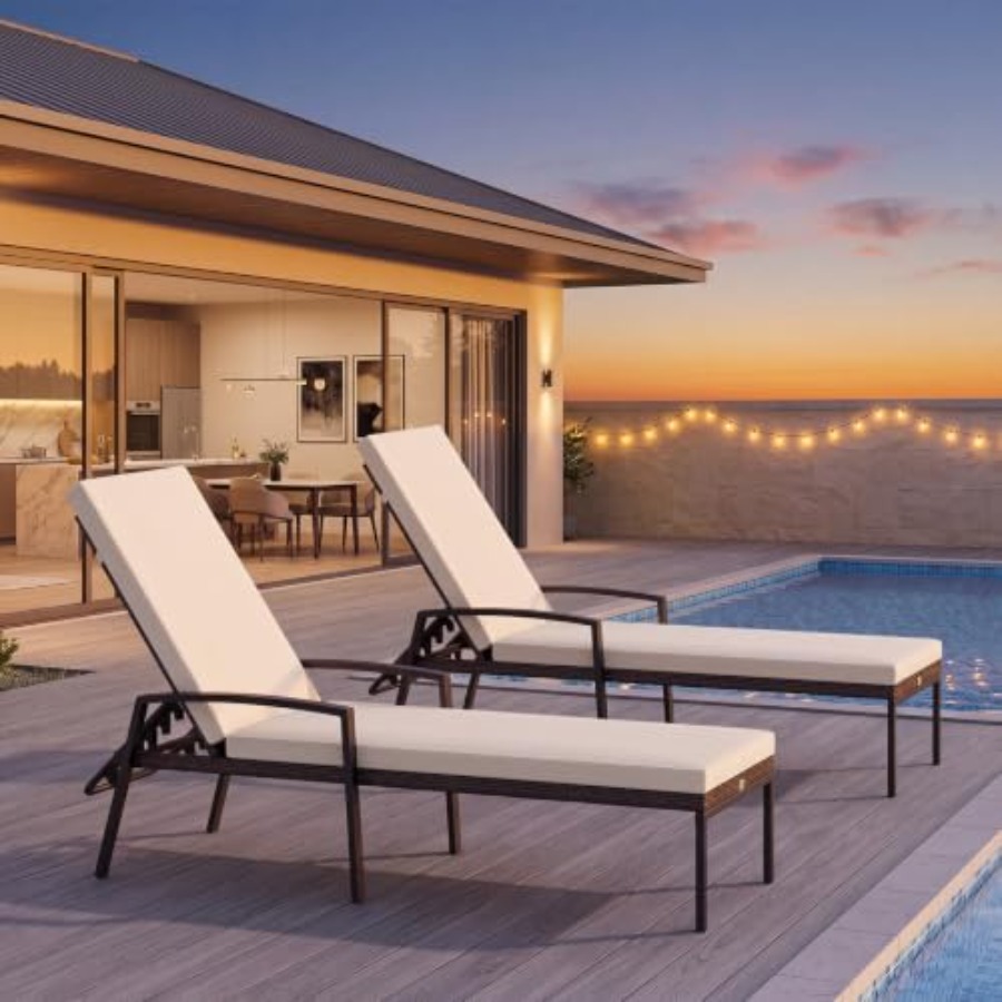 Outdoor patio furniture set: 2 - Rattan Lounge Set review and price