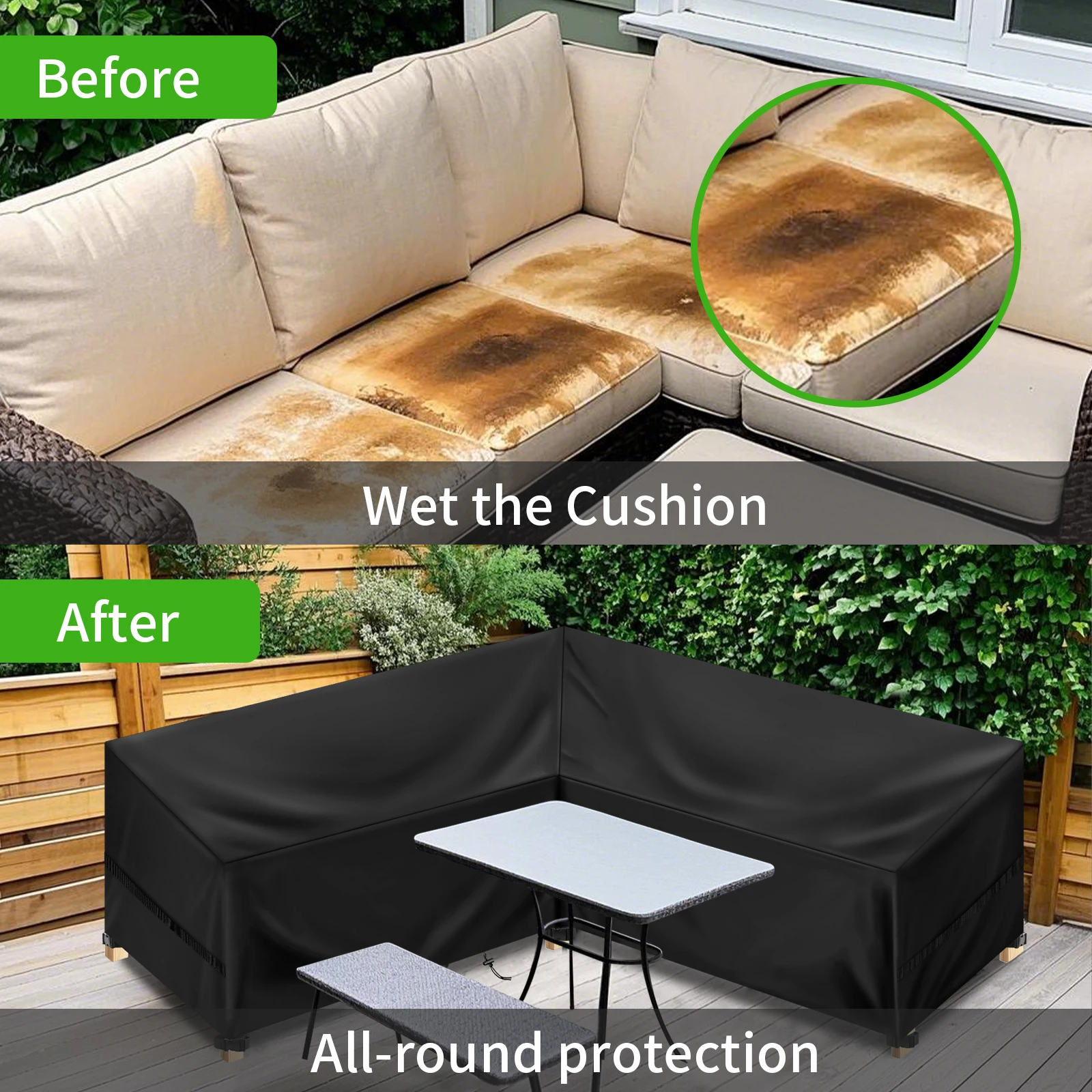 L-Shape Garden Sofa Cover 210x - Outdoor Furniture Cover Xl review and price