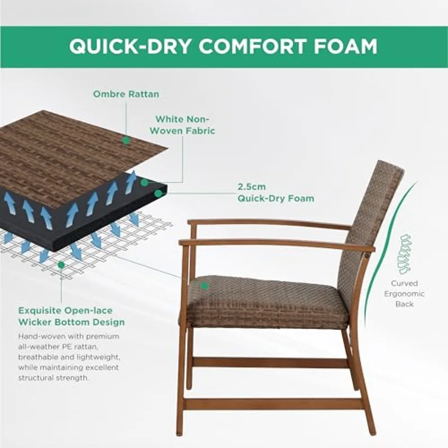 4-Piece Wicker Patio Furniture - Outdoor Furniture Durable review and price