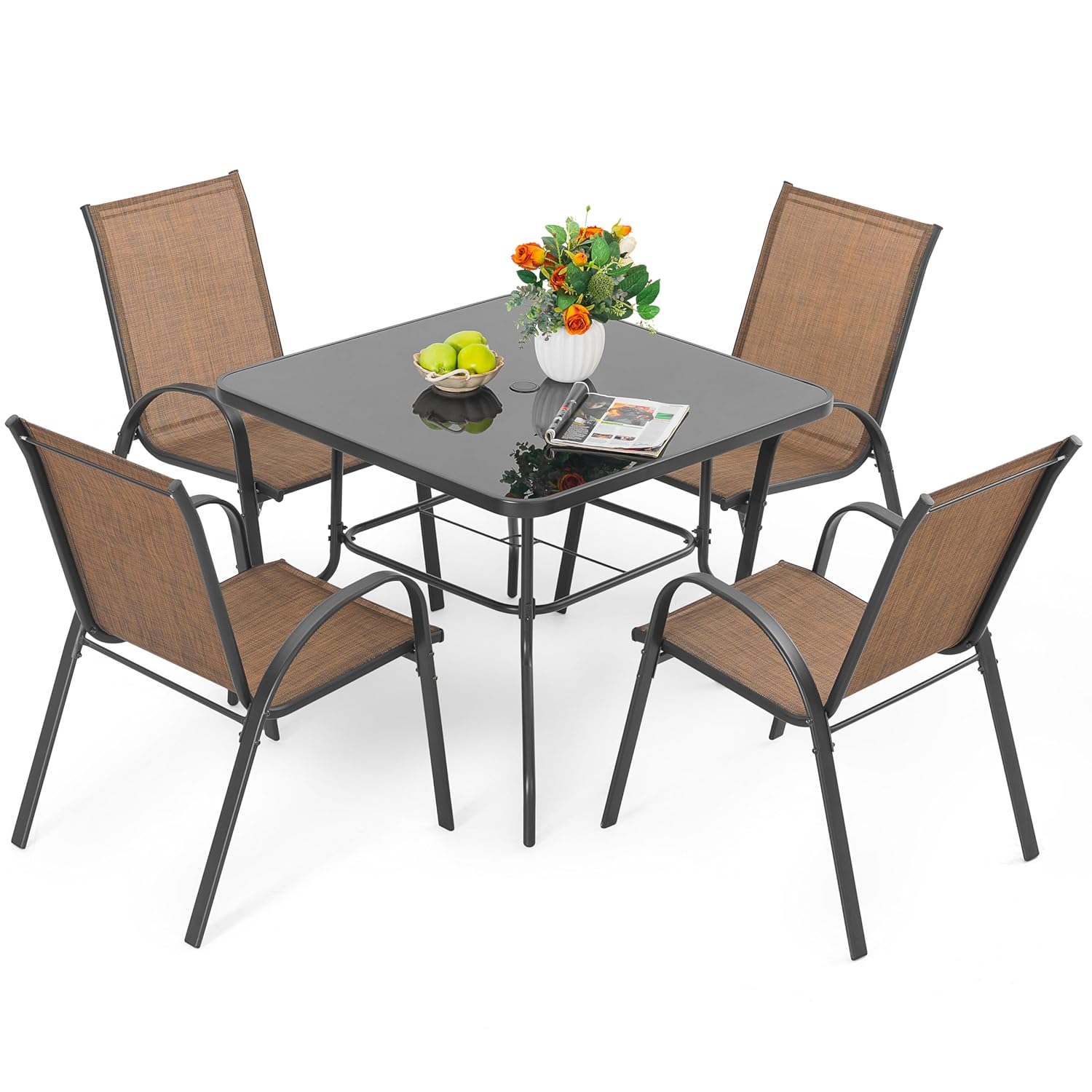 o*-5 Piece Patio Dining Set, M - Outdoor Furniture Ofo review and price
