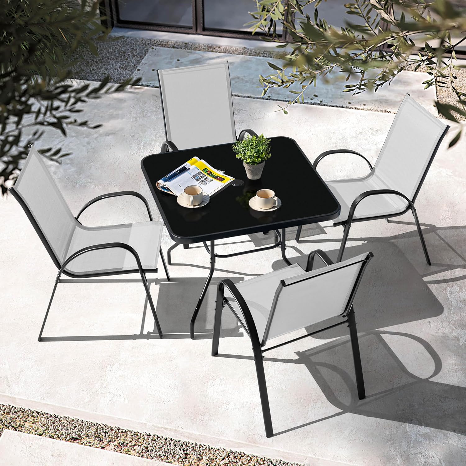 o*-5 Piece Patio Dining Set, M - Outdoor Furniture Ofo review and price