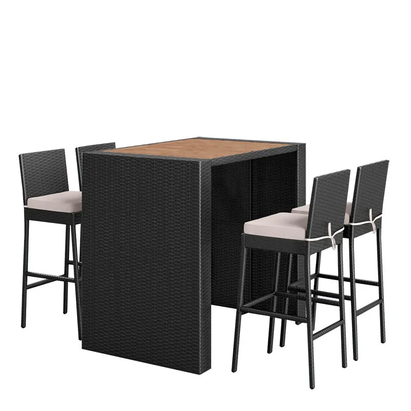 Wicker Rattan Bar Table and Ch - Rattan Lounge Set review and price
