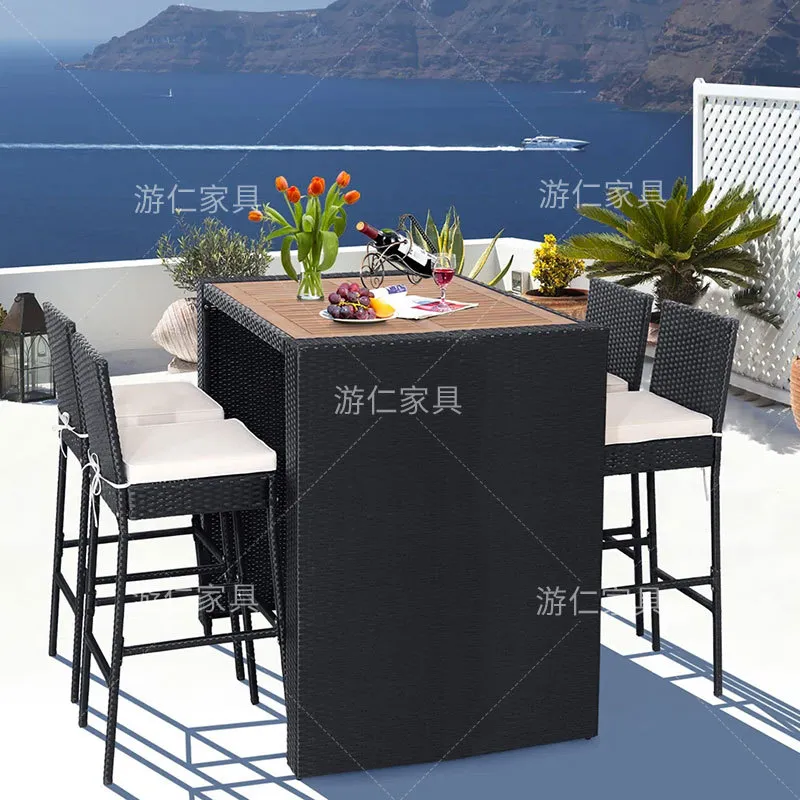 Wicker Rattan Bar Table and Ch - Rattan Lounge Set review and price