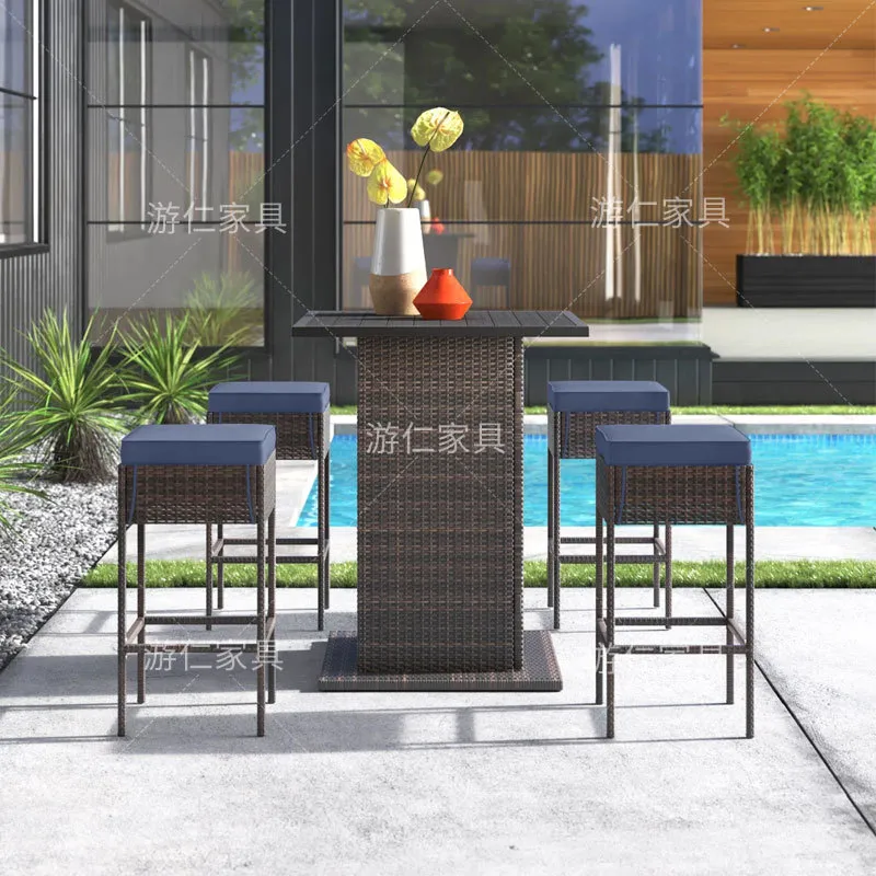 Wicker Rattan Bar Table and Ch - Rattan Lounge Set review and price