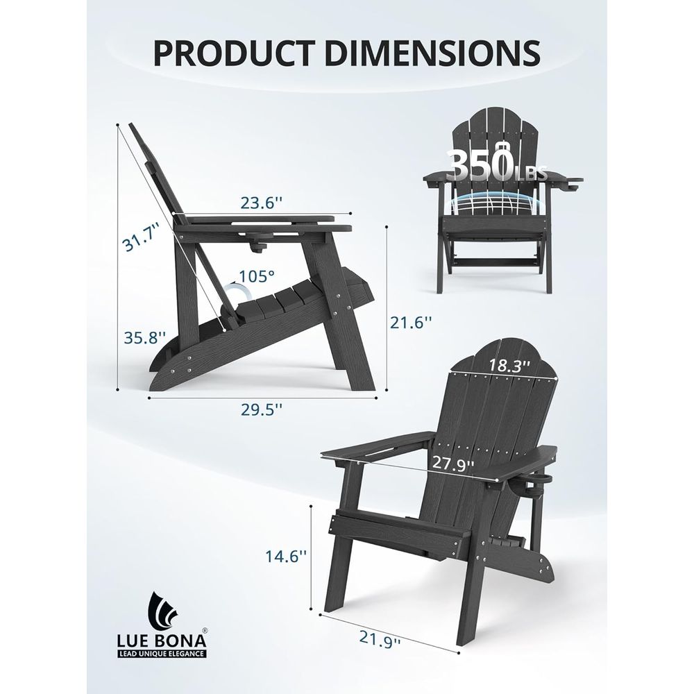 Adirondack Chairs Set o 4 - We - Outdoor Furniture Ofo review and price