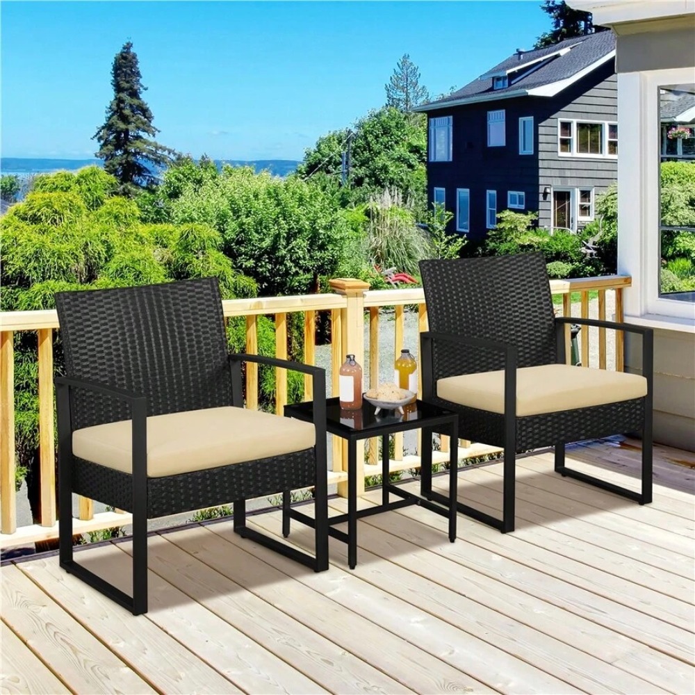 3 Piece Outdoor Wicker Furnitu - Outdoor Furniture Durable review and price