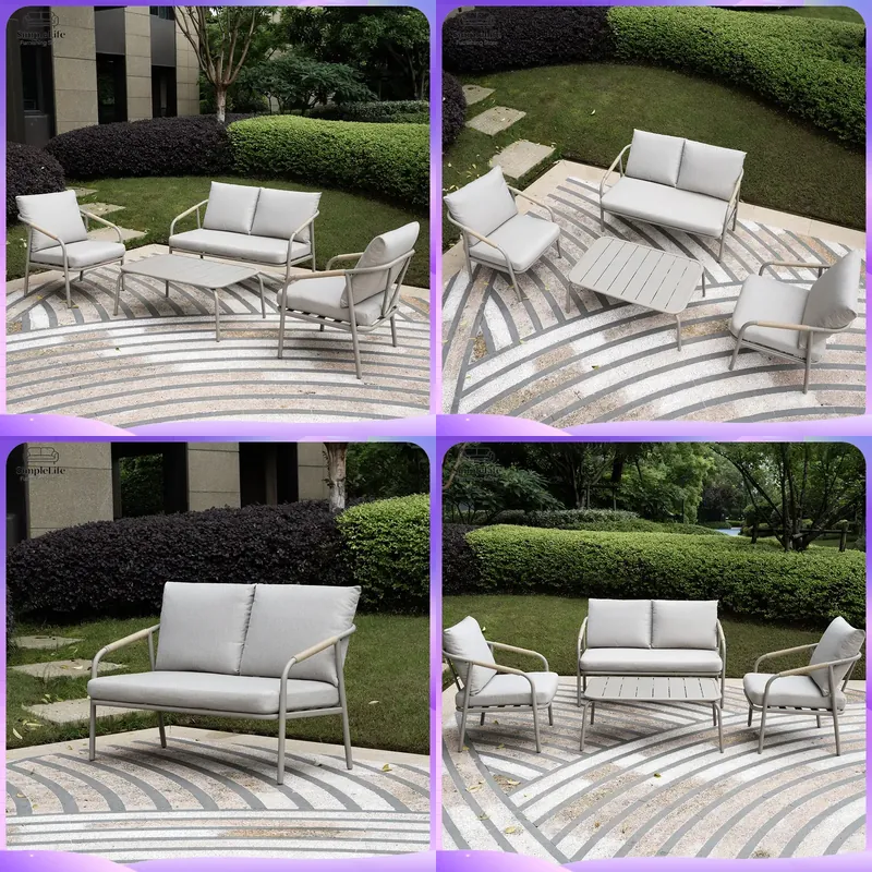 Nordic Outdoor Sofa Set for Ga - Rattan Lounge Set review and price