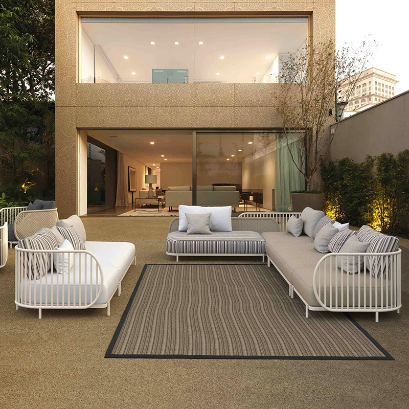 #Luxury Modern 3-Seater Outdoo - Rattan Lounge Set review and price
